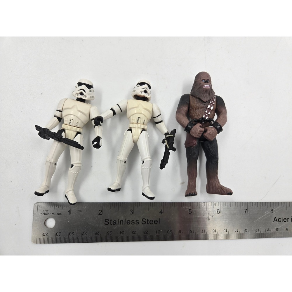 Star Wars A New Hope POTF Death Star Escape - Stormtroopers & Chewbacca 3.75"